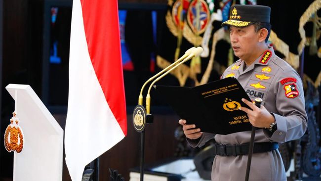 Total 473 perwira tinggi dan menengah yang dirombak Kapolri Listyo Sigit Prabowo pada akhir Maret lalu.