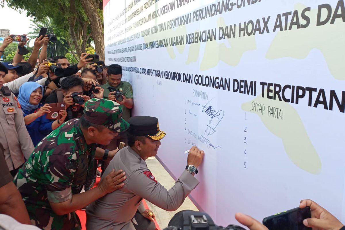 Polda Jambi gandeng parpol, ormas dan mahasiswa deklarasi pemilu damai