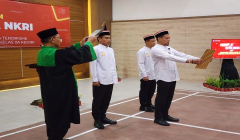 Tiga Napi Teroris di Lapas Kediri Ikrar Setia NKRI  