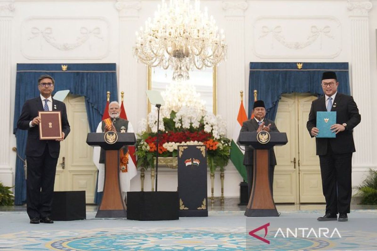 RI-India capai 15 kesepakatan dalam pertemuan Prabowo dan PM Modi